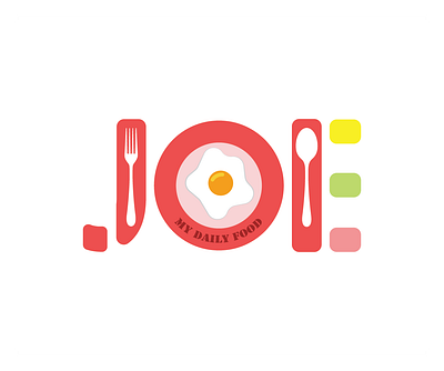 JOE my daily food graphic design logo vector