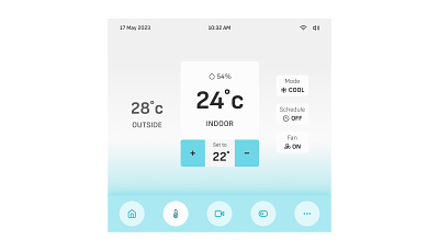 Day 21 >Daily Ui Challenge dailyui home dashboard temperature control thermostat