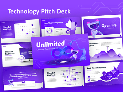 Technology Pitch Deck design infographic pitchdeck powerpoint ppt presentation presentation design technology visual design presentation