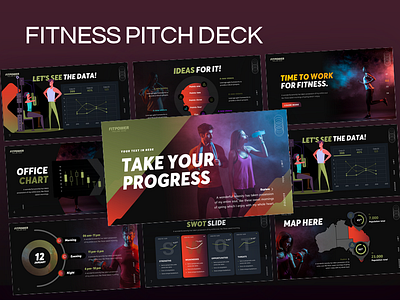 Fitness Pitch Deck design fitness graphic design infographic pitchdeck powerpoint ppt presentation presentation design