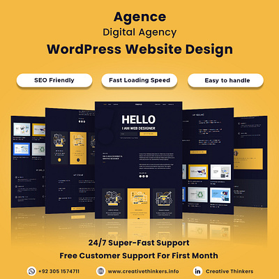 Web Designer Portfolio Website Design graphic design ui ux web design website design wordpress wordpresscustomization