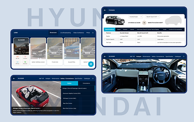 Hyundai Mobile Application catalog mobile application ui uiux