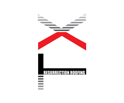 Resurrection Roofing TX graphic design logo
