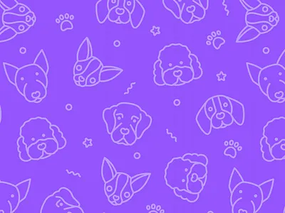 Dog Breeds Pattern design graphic design pattern pattern design pattern dog patterns seamless pattern