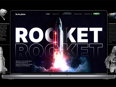 ROCKET REVOLUTION background branding design graphic design illustration logo motion graphics rocket space typography ui ux vector