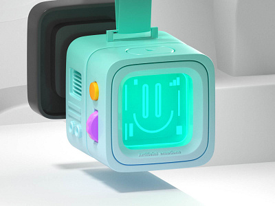 Artificial cube 3d 3d art animation design graphic design illustration motion graphics product ui