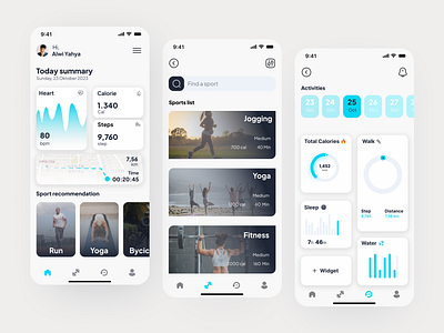 Sport Fit Apps Mobile app figma fitness graphic design mobile run sport typography ui ux