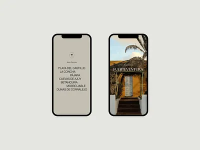 Travel Journey — Fuerteventura art direction branding design minimalist typography user interface web design