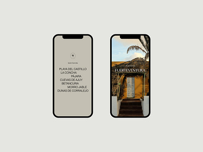 Travel Journey — Fuerteventura art direction branding design minimalist typography user interface web design
