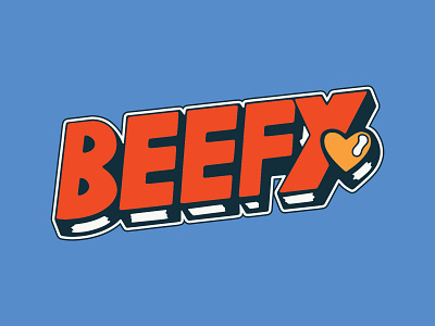 Beefy - Sticker for a burger joint badge branding brands burger design graphic design illustration logo sticker stickers typography vector
