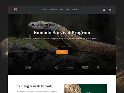 Redesign Landing Page - Komodo Survival Program conservation komodo landing page redesign ui ui design website design