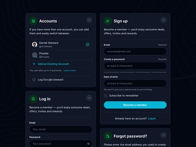 Forms button checkbox figma form input input field interface log in login menu sign in sign up text field ui ui kit uikit ux web web design