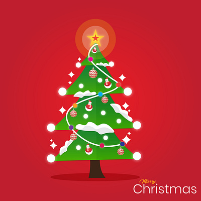 Christmas Tree Vector Illustration ads christmas design graphic design illustration tree vector