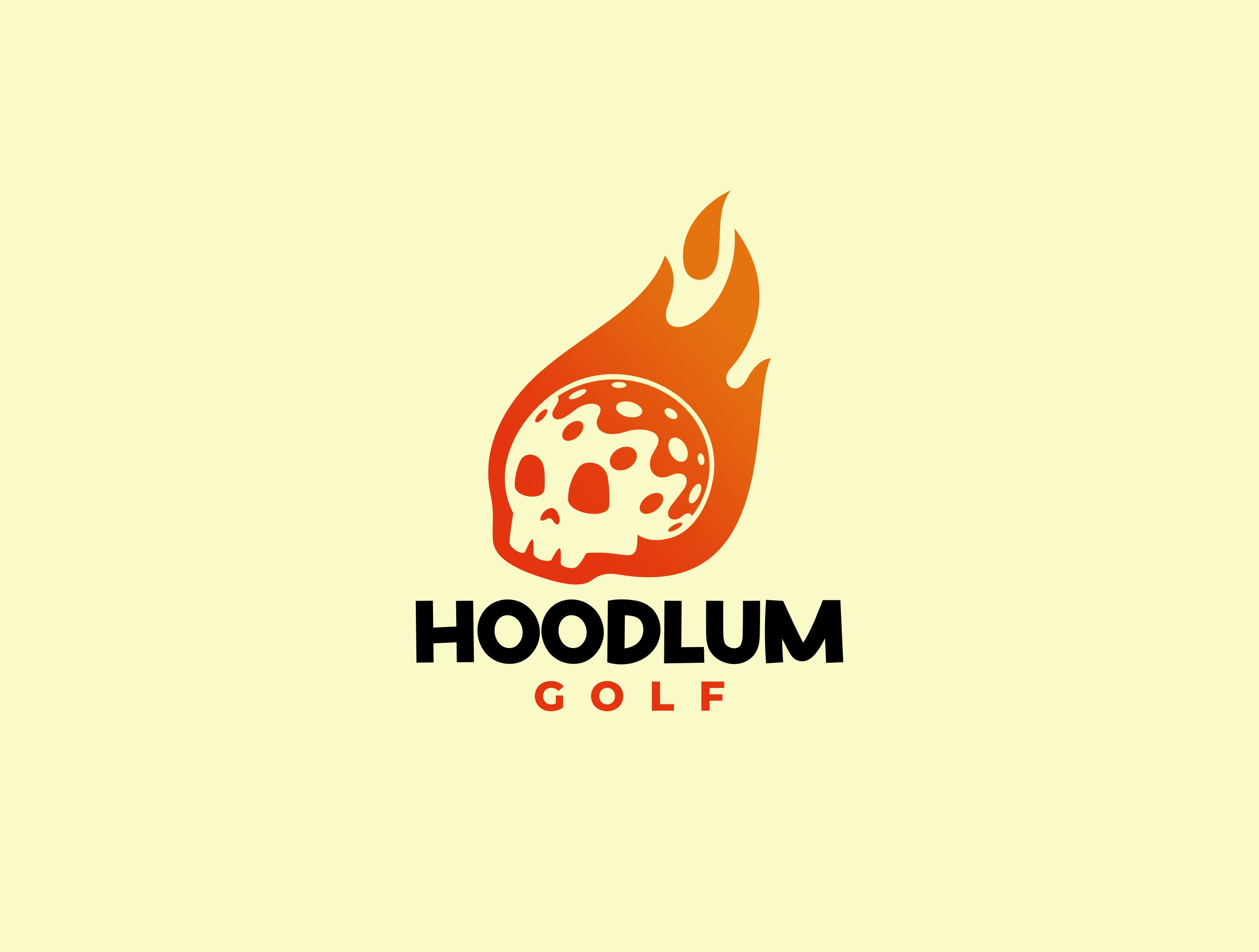 HOODLUM GOLF branding cartoon character custom cute design fire golf hoodlum illustration logo mascot modern skull unused