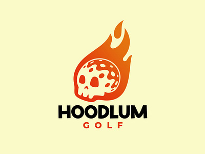 HOODLUM GOLF branding cartoon character custom cute design fire golf hoodlum illustration logo mascot modern skull unused