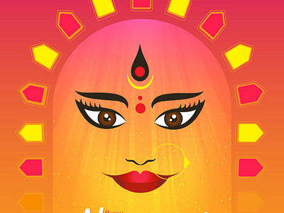 Navratri Lord Durga Vector Illustration dance dandiya design diwali durga face festival fun garba graphic design illustration indian indian couple lord mata music navratri night raas vector