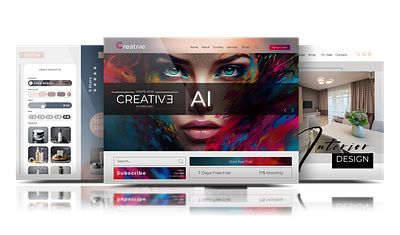 Web Design ai branding graphic design home page ui ux