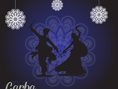 It's Garba Time Vector couple couple dance dance dandiya enjoy festival friends party fun garba graphic design happiness hinduism lord durga party time tradition vector