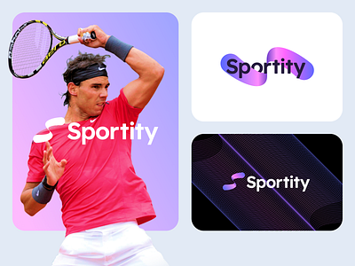 Sportity Logo abstract app blue brand clean design graphic design illustration letter lines logo modern s saas software sport