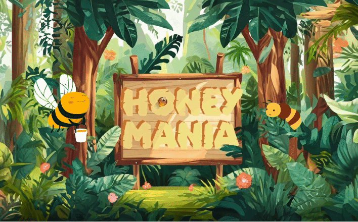 HONEY MANIA! MOTION DESIGN LOGO 3d art branding graphic design graphicdesign illustration logo motion graphics ui vector