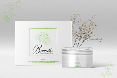 Bioventi Beauty and Care product mockup beauty branding cosmetics graphic design green illustration logo packaging