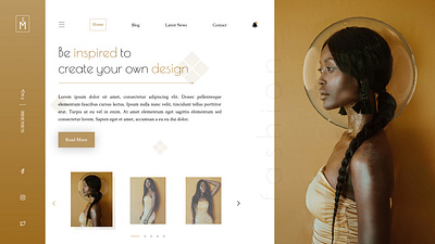 Fashion Blog Web UI Design - Landing Page design typography ui ux
