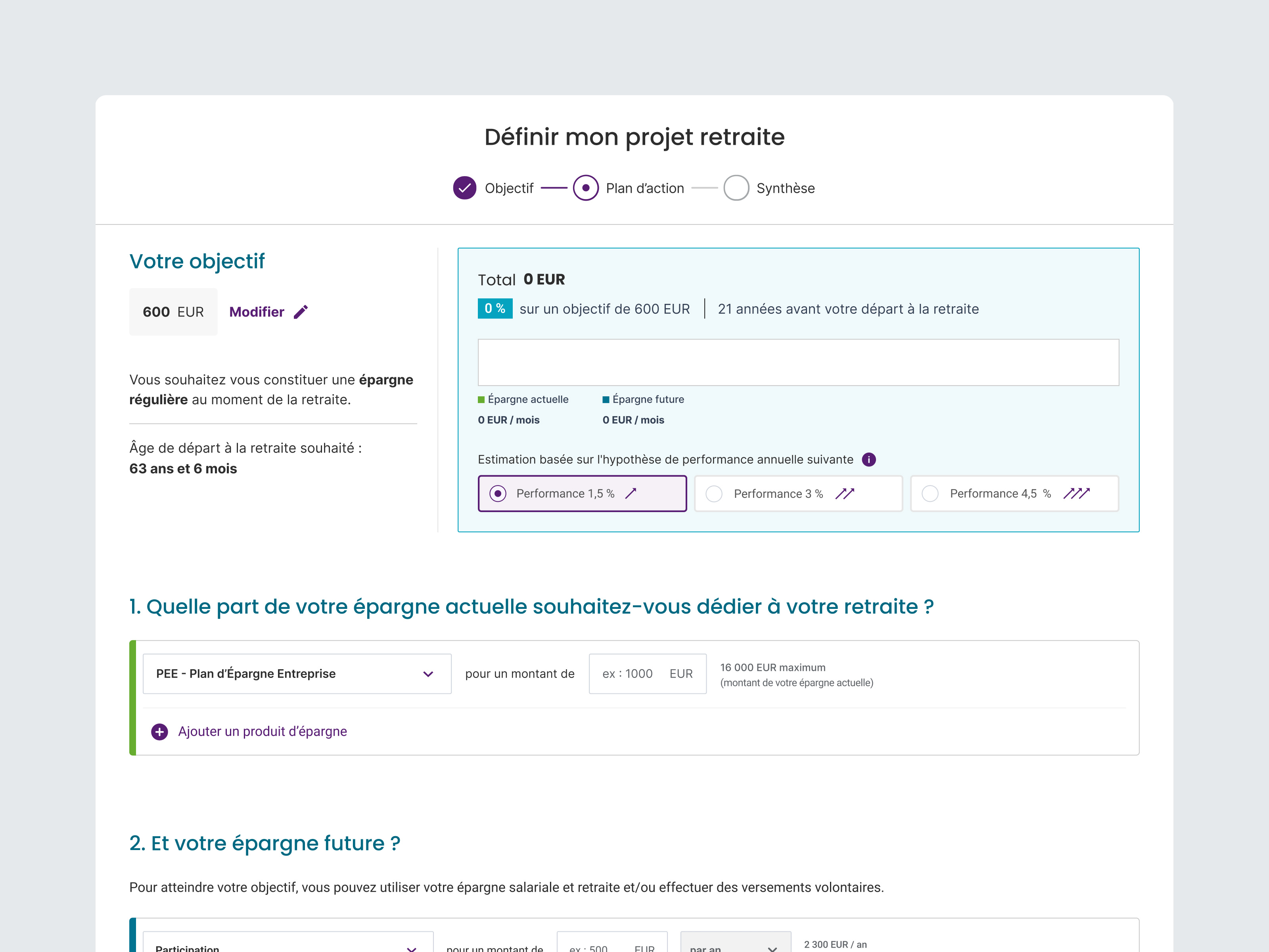 NIE - Retirement simulation website design figma product design research testing ui userflow ux