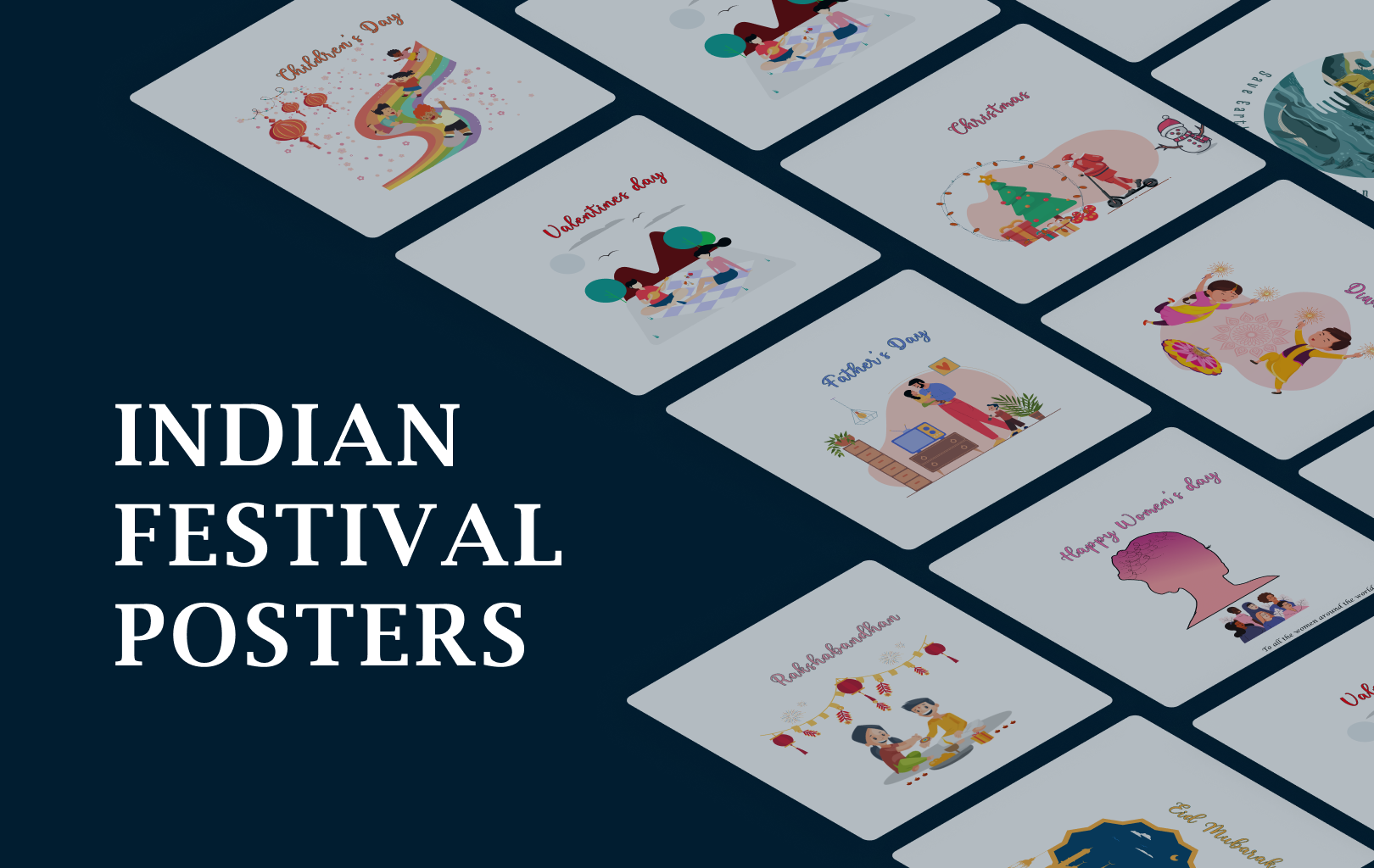 Festivals in India design festivals illustrations indian posters visual