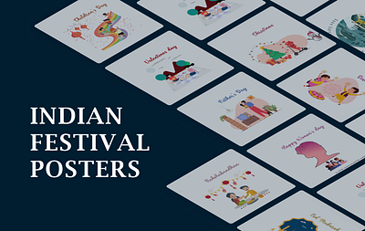 Festivals in India design festivals illustrations indian posters visual