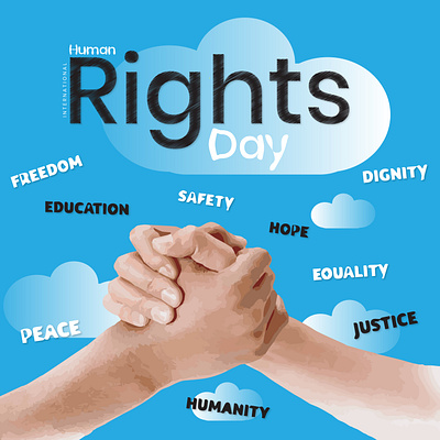 Human Rights Day Vector Design 10december ads company day design diginty education freedom graphic design hope human illustration international justice peace poster rights safety social media post vector