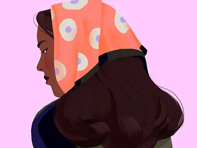 🌸 colorful eyes female girl look photoshop portrait scarf woman