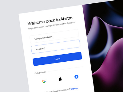 Daily UI Challenge : Sign In Page blue daily ui dailyui 001 dailyui sign in page input field login page product designer sign in page sign up page uiux uiux designer user experience user interface web design web designer welcome back page