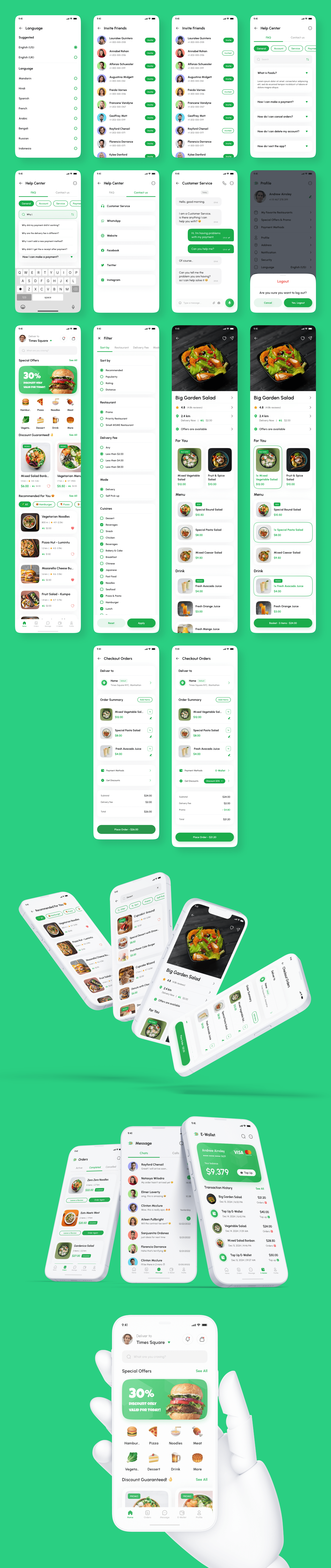 Example of Food Delivery App UI Kit