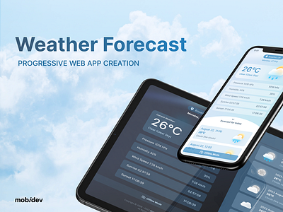 Weather Forecast (PWA) icons design pwa ui ux web design