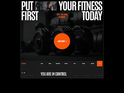 Fit And You Website CTA And Footer black cta design fitness footer health minimalism sport typography ui ux web web page webdesign website