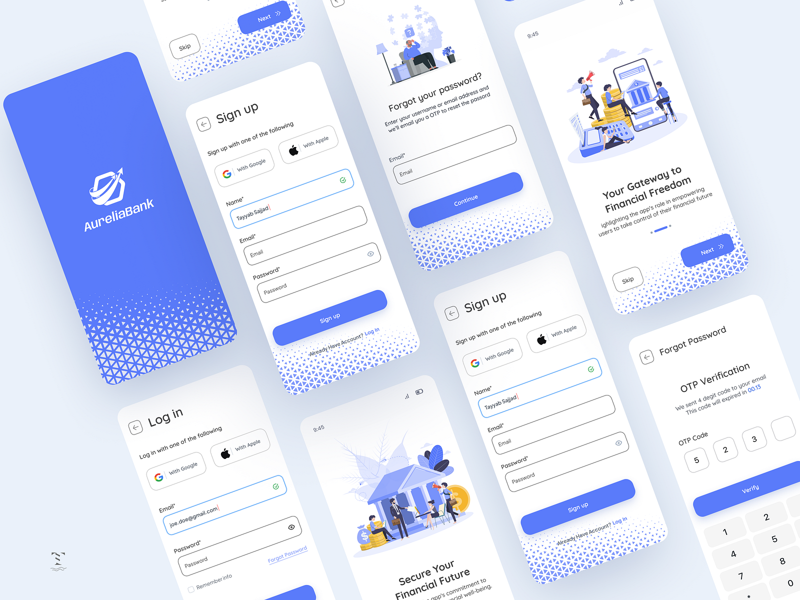 Onboarding Screens by Tayyab Sajjad on Dribbble