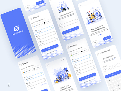 Onboarding Screens app design clean create aacount design forgot password illustration login design modren design onboarding onboarding design onboarding mobile otp verification pattern sign in design sign up design ui ui design uiux ux design verify account