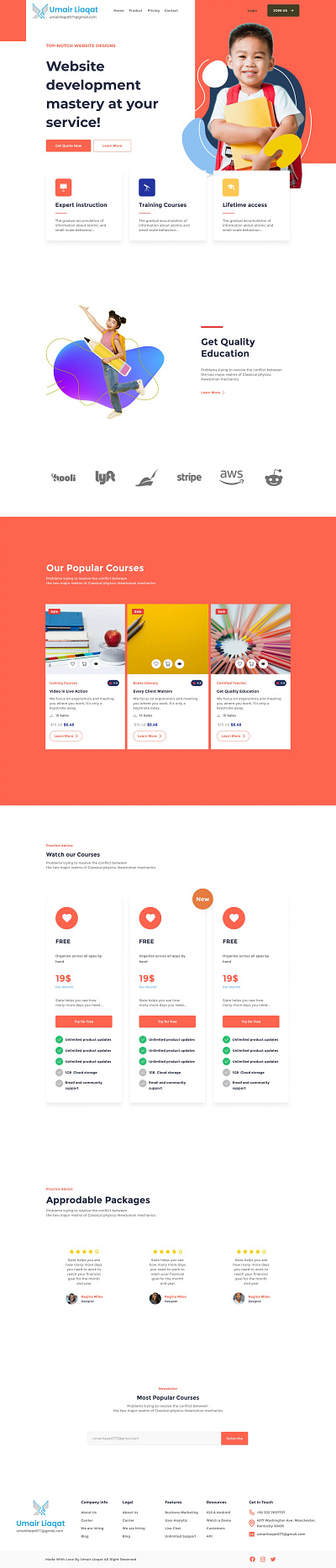 Educational Website Development 📚 dribbbledesign edutech moderndesign onlinelearning userexperience vibrantcolors webdesign