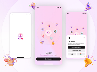 Glim Event Management App! 🚀✨ event app graphic design ui