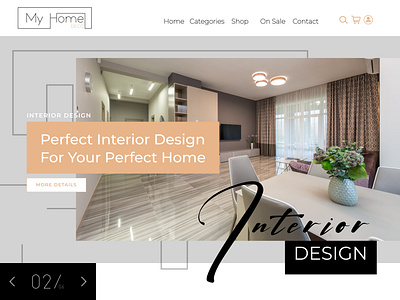My Home Decoration Concept Landing Page design graphic design interior design landing page luxury ui ux