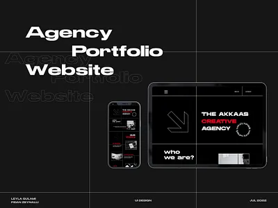 Agency Portfolio Website Landing Page design ui