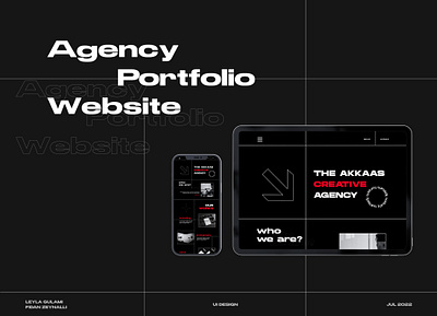 Agency Portfolio Website Landing Page design ui