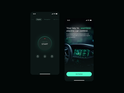 Digital car companion app concept adobexd challange daily100 dailyui dailyuico design ev figma minimal mobileapp ui ui100 uichallange uiux