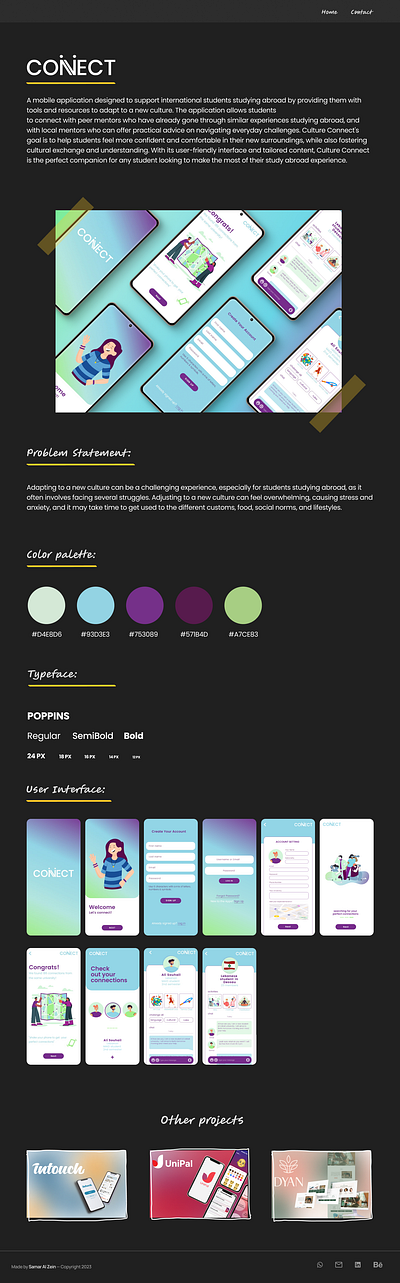 Connect - support international students figma prototype ui user journey ux