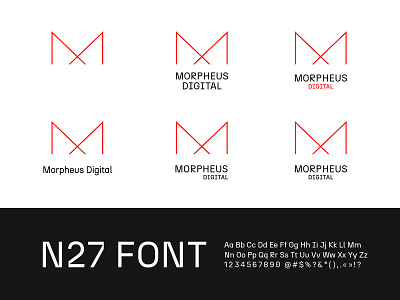 Morpheus Digital | Position Font Randoms brand branding design logo logotype monogram