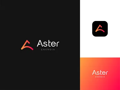 Branding ASTER Energia branding energy graphic design logo solar energy solar panels sun