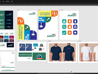 adroit brand identity design in progress brand identity branding design electronics logo engineering brand graphic design group logo illustration laser tech logo logo pune soft tricolor logo vector veerendratikhe wind energy