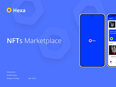 HEXA. NFTs Mrketplace marketplace mobile app nft ui ux