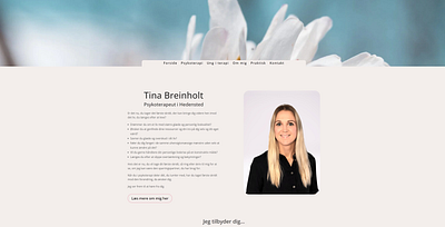 Tina Breinholt Psykoterapi branding design divi elegant themes graphic design ui wordpress