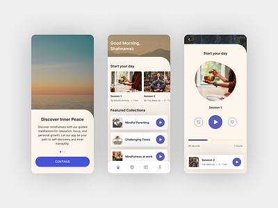 Find Inner Peace, One Breath at a Time. app design mobile ui ux